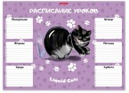 Расписание уроков ErichKrause Жидкие коты, А3
