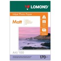 Фотобумага матовая, А4, 170 г/м2, двусторонняя, 100 листов, LOMOND,