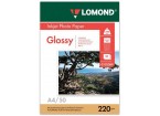 Фотобумага глянцевая, А4, 220 г/м2, двусторонняя, 50 листов, LOMOND,