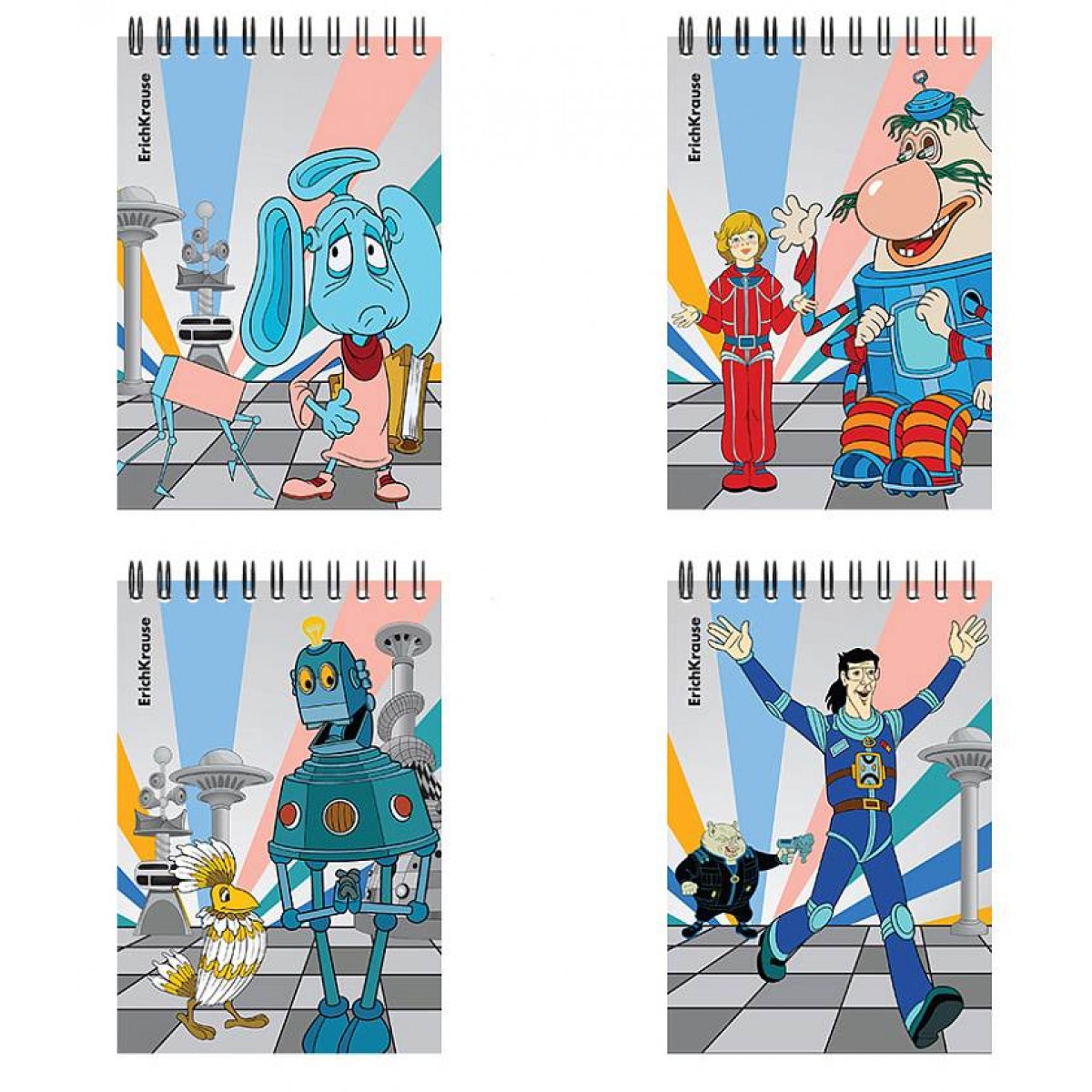 Блокнот на спирали А6, 80 листов, ErichKrause Тайна третьей планеты, клетка_MIX-PACK