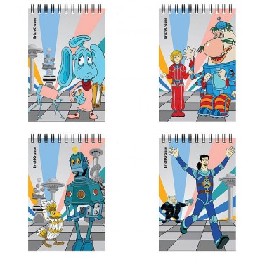 Блокнот на спирали А6, 80 листов, ErichKrause Тайна третьей планеты, клетка_MIX-PACK