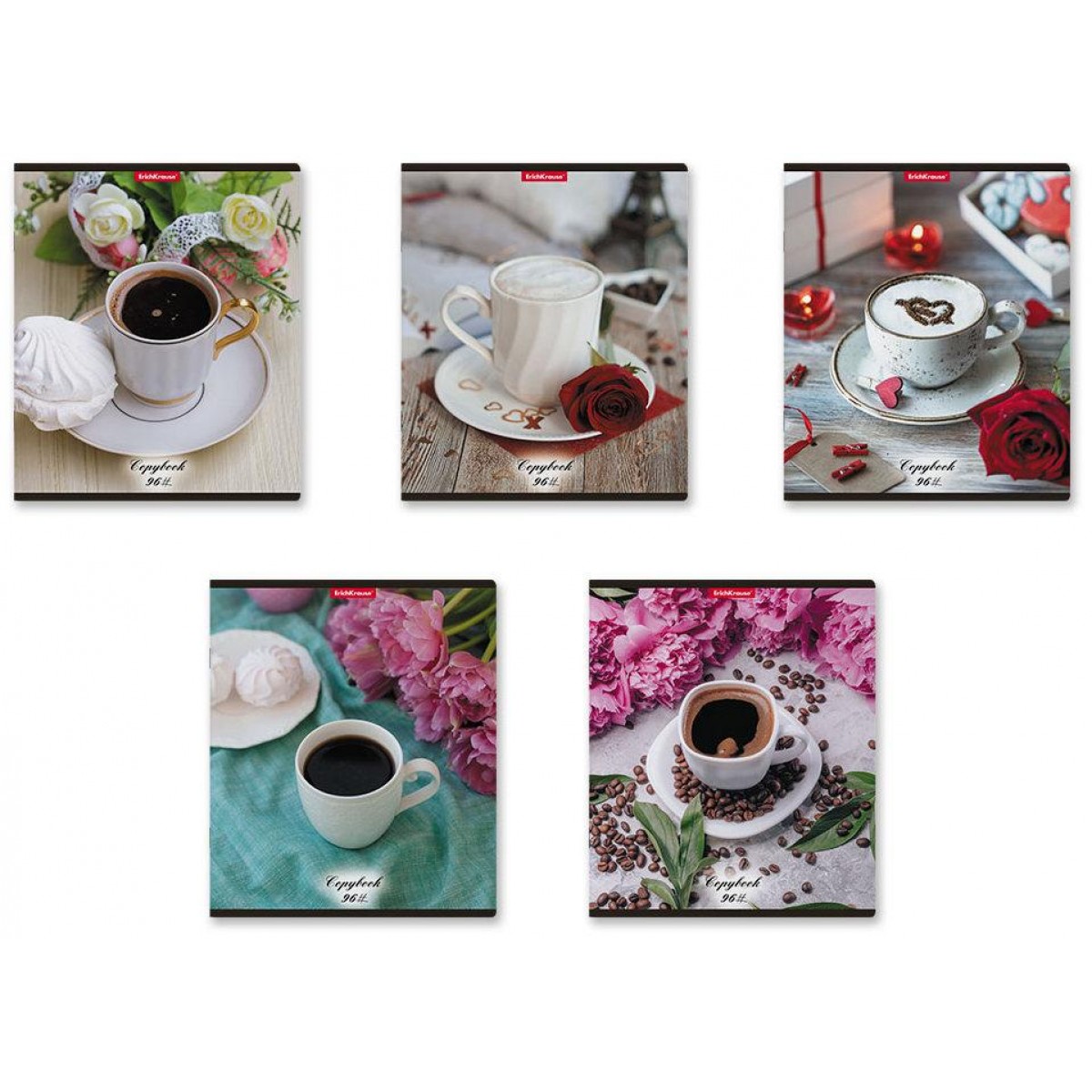 Тетрадь 96 л А5 общая ErichKrause Coffee Break, клетка, матовая ламинация_MIX-PACK
