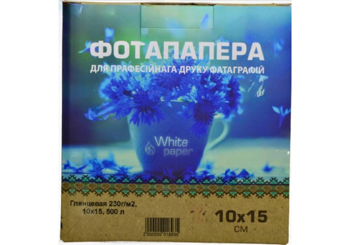 фотобумага глянцевая, 230 г/м2, 10х15, 500 л., White Paper YESION
