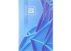 Записная книга на гребне тв. обл. А4 100л. ОБЪЁМНАЯ ГЕОМЕТРИЯ  (гребень сбоку,гл.ламинир-ие, 7БЦ)