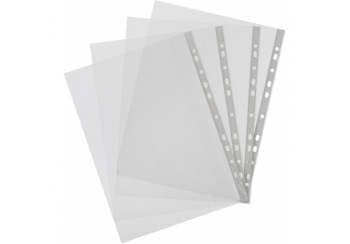 Папка-вкладыш (файлы)  А4 45мкм перфорированная 100шт., гладкая Элементари