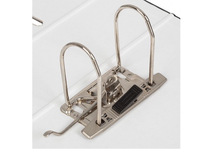 Папка-регистратор с арочн.механизмом, 90мм, черная, на корешке есть карман с этикеткой