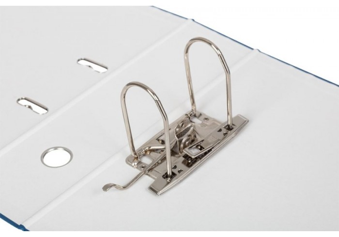 Папка-регистратор с арочн.механизмом, 90мм, синяя, на корешке есть карман с этикеткой