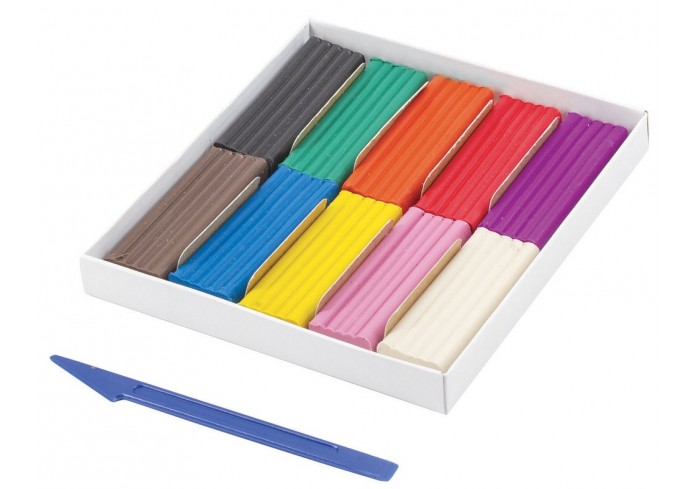 Пластилин 10 цветов классический BRAUBERG 