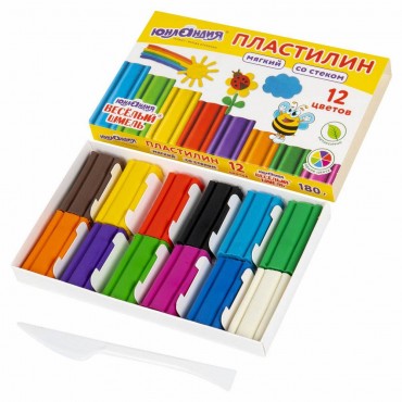 Пластилин мягкий восковой ЮНЛАНДИЯ 