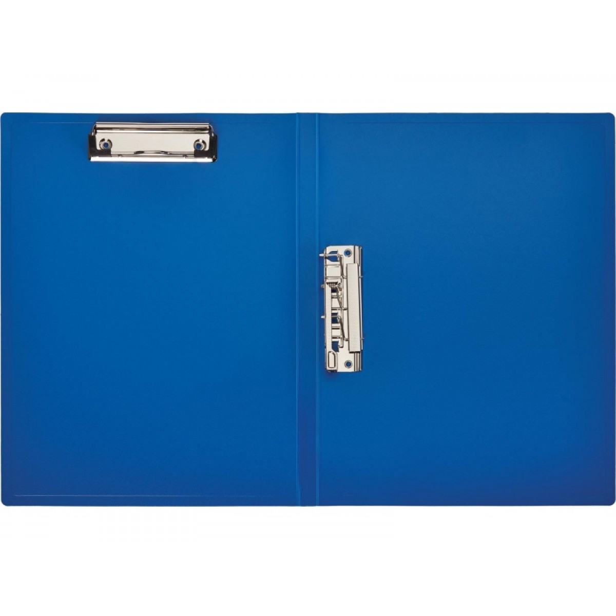 Папка с двумя зажимами А4, пластик 0.7 мм, корешок 15мм, синяя (до 150 листов)  Attache