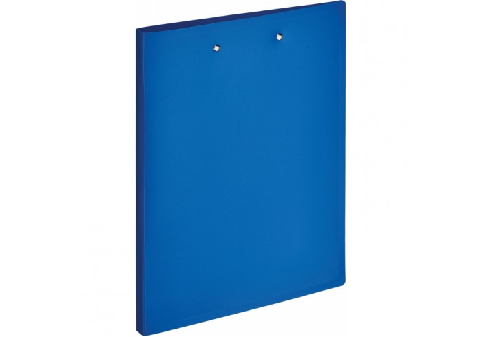 Папка с двумя зажимами А4, пластик 0.7 мм, корешок 15мм, синяя (до 150 листов)  Attache