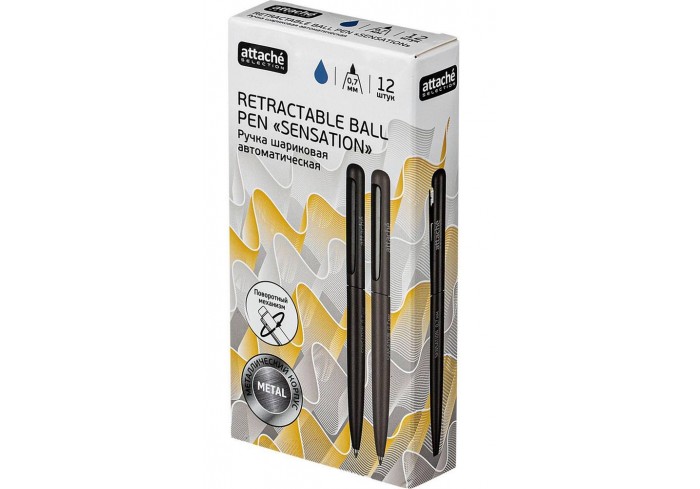 Ручка шариковая автомат. Attache SelectionSensaition,масл,син,асс