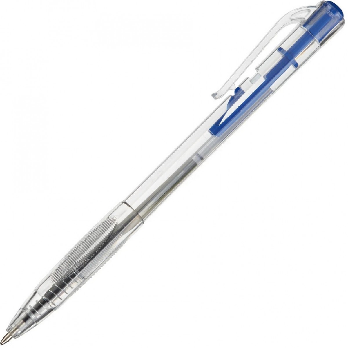 Ручка шариковая автомат. Attache Economy прозр.корпус,0,7мм синий