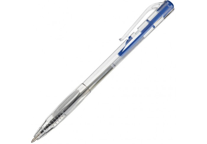 Ручка шариковая автомат. Attache Economy прозр.корпус,0,7мм синий