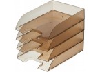 Лоток горизонтальный ATTAСHE, тонированный, пластик 65×315×243 мм