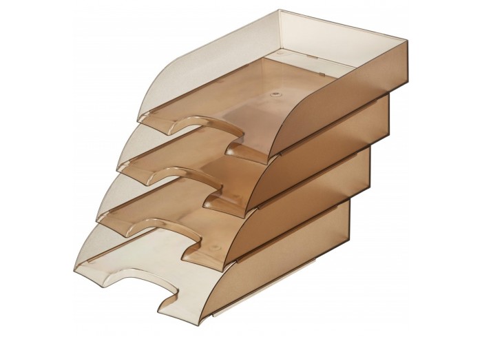 Лоток горизонтальный ATTAСHE, тонированный, пластик 65×315×243 мм