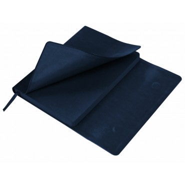 Ежедневник с магнитным клапаном недатированный, под кожу, А5, темно-синий, BRAUBERG 