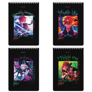 Блокнот А5 (146х206 мм), 80 л., гребень, картон, клетка, BRAUBERG, 