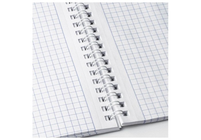 Блокнот А5 (146х206 мм), 80 л., гребень, картон, клетка, BRAUBERG, 