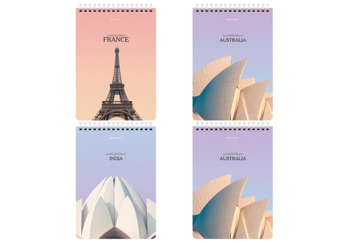 Блокнот А5 (146х206 мм), 80 л., гребень, картон, жесткая подложка, клетка, BRAUBERG, 