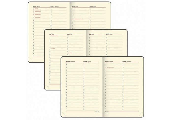 Ежедневник недатированный БОЛЬШОЙ ФОРМАТ 210х297мм А4, BRAUBERG Iguana, 160л, синий