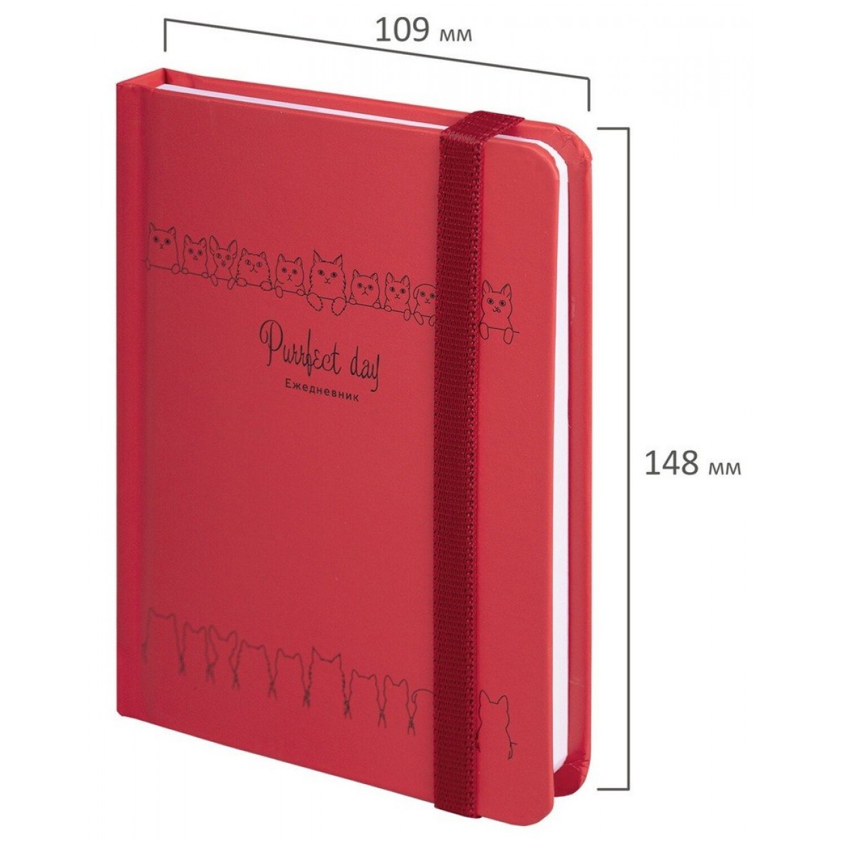 Ежедневник недатированный с резинкой, МАЛЫЙ ФОРМАТ А6 (109х148 мм), BRAUBERG, 128 л., 