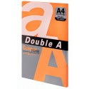 Бумага цветная DOUBLE A, А4, 75 г/м2, 100 л., неон, оранжевая