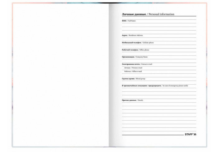 Ежедневник недатированный А5 145х215 мм, ламинированная обложка с фольгой, 160 л., STAFF, 