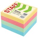 Бумага для заметок с клеевым краем (стикеры) STAFF STANDARD, ПАСТЕЛЬНЫЙ 51х51 мм, 4 цвета, 400листов