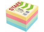 Бумага для заметок с клеевым краем (стикеры) STAFF STANDARD, ПАСТЕЛЬНЫЙ 51х51 мм, 4 цвета, 400листов
