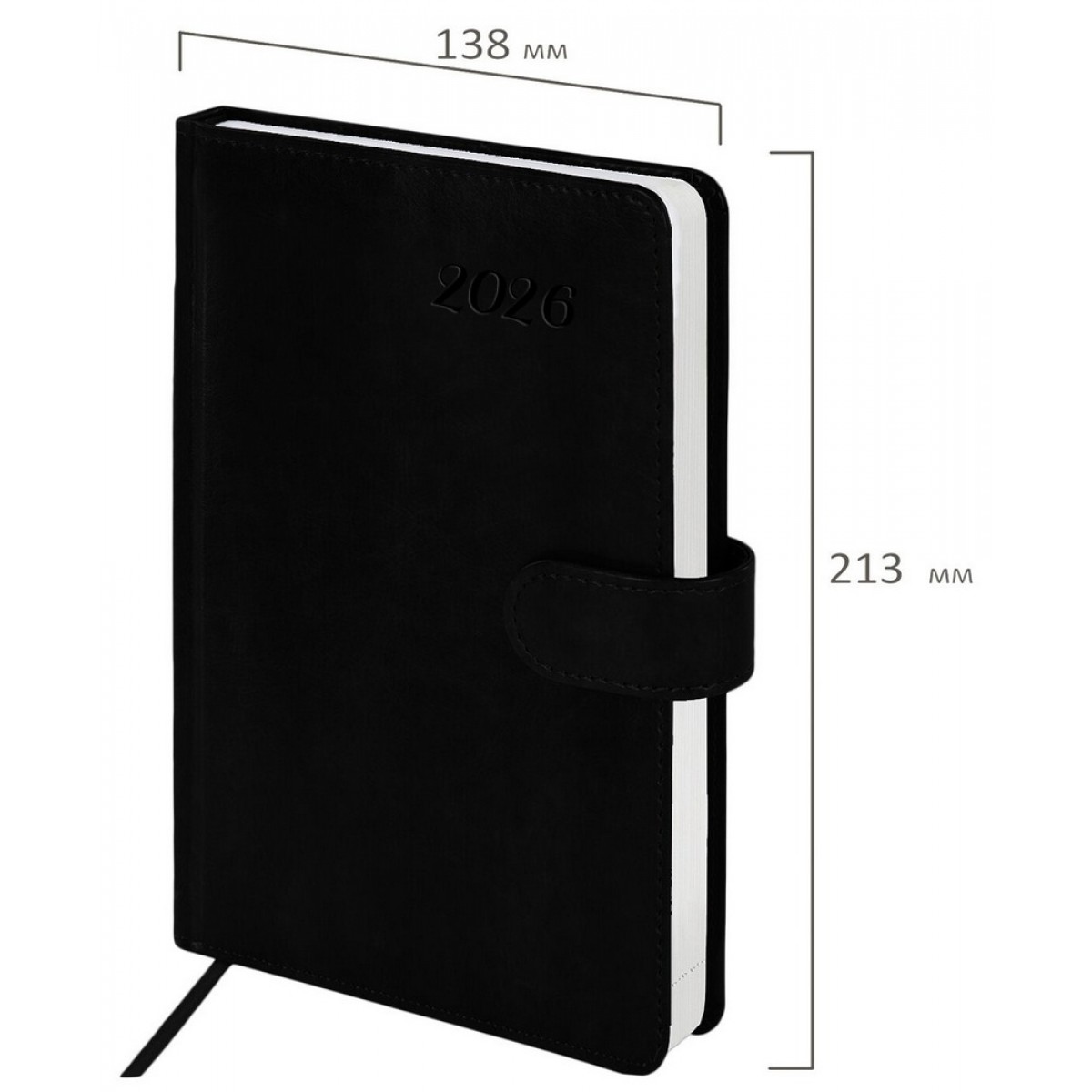 Ежедневник датированный 2026 А5 138x213 мм, BRAUBERG 