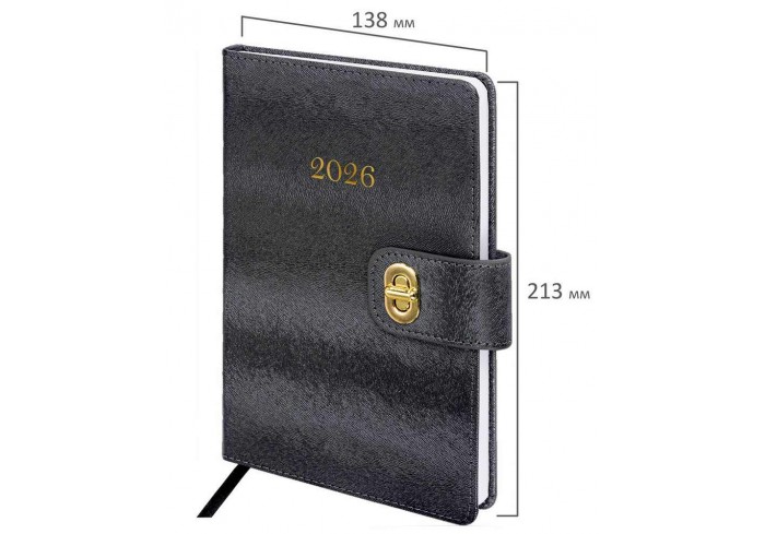 Ежедневник датированный 2026 А5 138х213 мм, BRAUBERG 