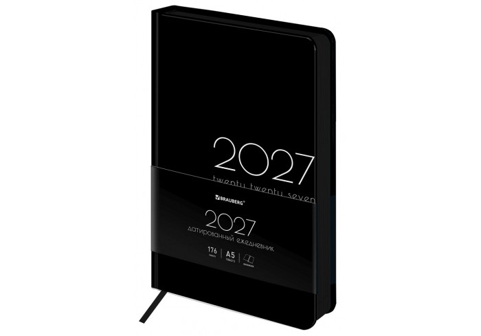 Ежедневник датированный 2027, А5, 138x213 мм, BRAUBERG 