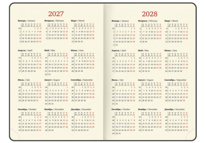 Ежедневник датированный 2027, А5, 138х213 мм, BRAUBERG 