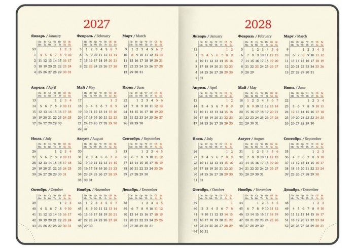 Ежедневник датированный 2027, А5, 138х213 мм, BRAUBERG 