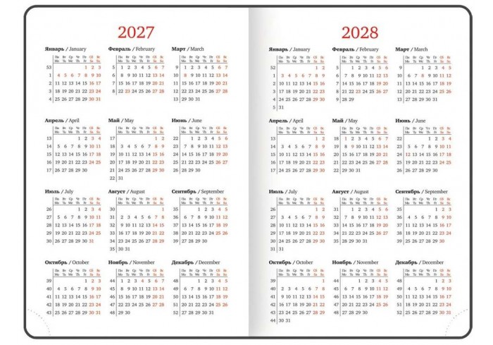 Ежедневник датированный 2027, А5, 138х213 мм, BRAUBERG 