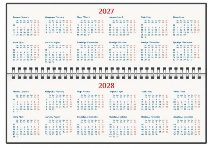 Планинг датированный 2027, 305х140 мм, GALANT 
