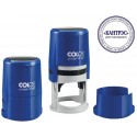 Оснастка для печати круглой с крышкой R40 Colop, синяя, Австрия