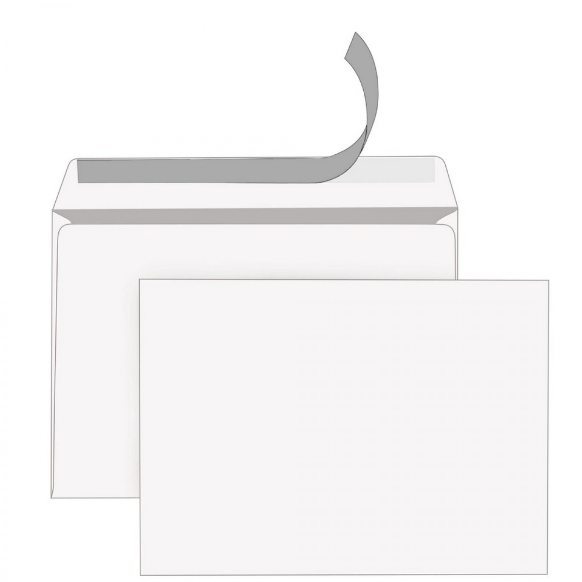 Конверт С4 (229х324 мм), отрывная лента, 80 г/м2, внутренняя запечатка, STAFF,