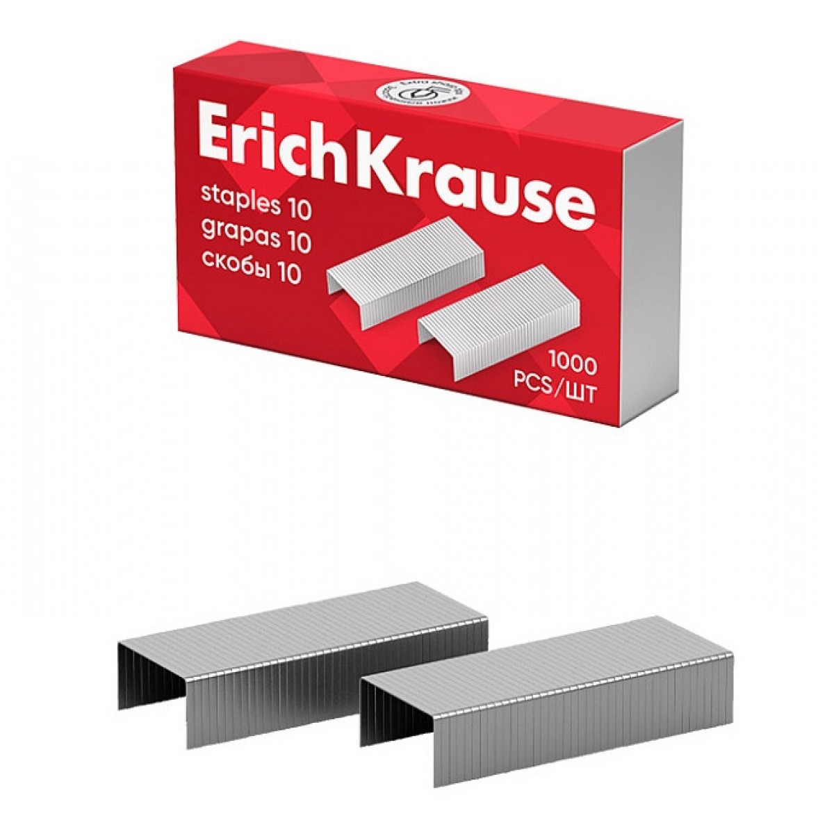 Скобы №10 ErichKrause (коробка 1000 шт.)