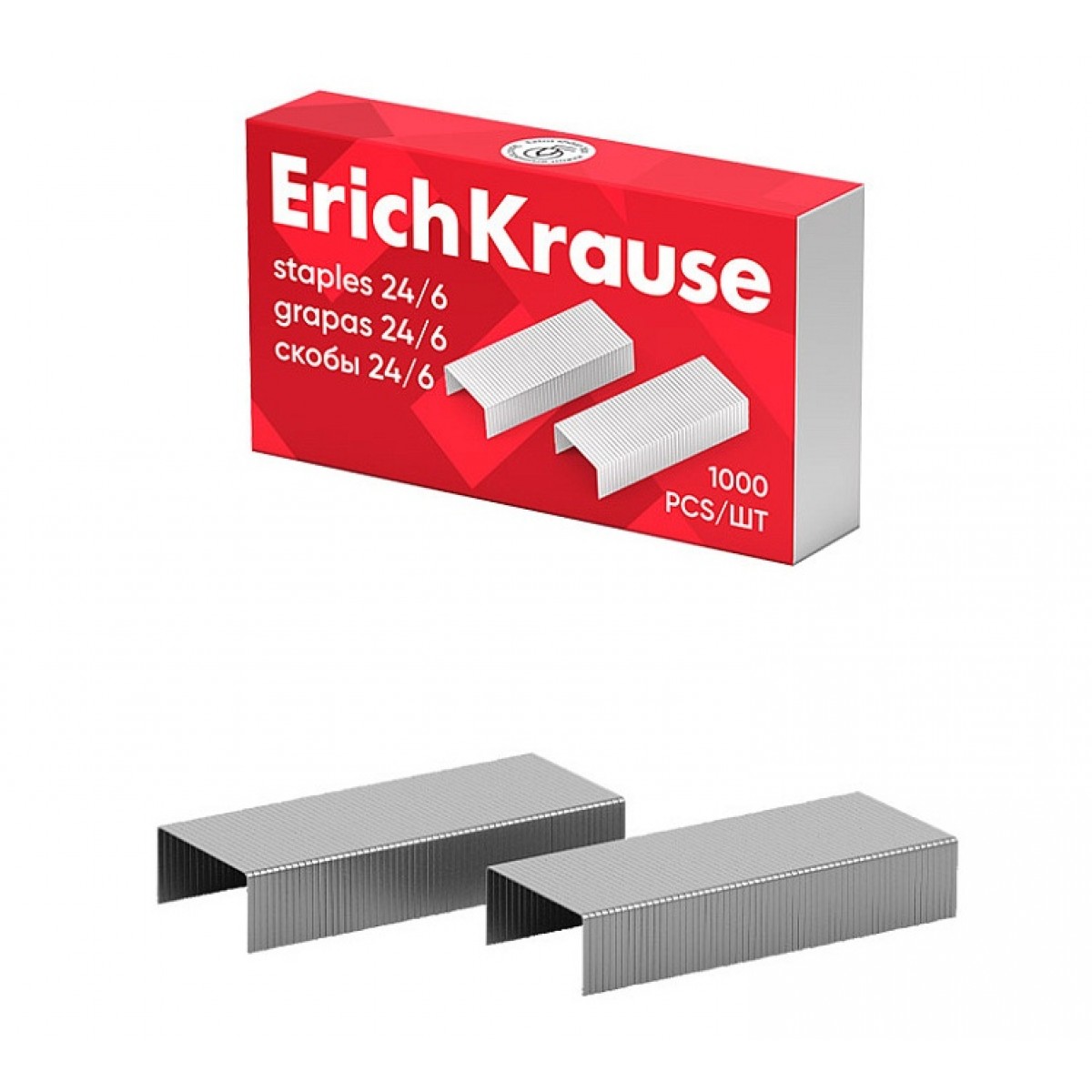 Скобы №24/6 ErichKrause (коробка 1000 шт.)