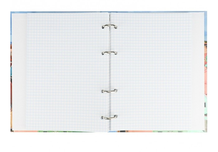 Тетрадь клетка А5 120л. ЯРКАЯ АРХИТЕКТУРА - 2 (на кольцах) твин-лак, холодная фольга