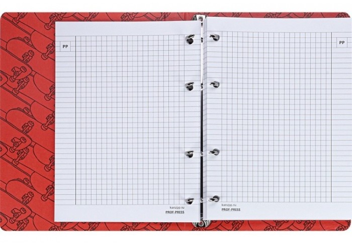 Тетрадь клетка А5 120л. ЭКСТРЕМАЛЬНЫЙ СПОРТ - 2, на кольцах, с перфорац, интегр. Обложка 4+4 мат. ла