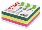 Блок для записей проклеенный, 8х8х3 см, плотность 65 г/м2, цветной, STAFF,