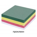 Блок для записей проклеенный, 8х8х3 см, плотность 65 г/м2, цветной, STAFF,