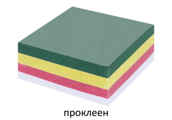 Блок для записей проклеенный, 8х8х3 см, плотность 65 г/м2, цветной, STAFF,