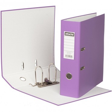 Папка-регистратор ПВХ AttacheSelection Экономи 90мм, сиреневый, ПБП1,карман на корешке