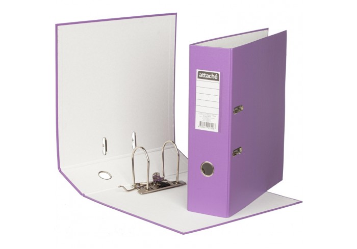 Папка-регистратор ПВХ AttacheSelection Экономи 90мм, сиреневый, ПБП1,карман на корешке