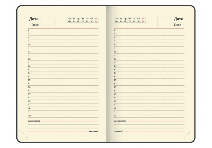 Ежедневник недатированный МАЛЫЙ ФОРМАТ А6 (100х150 мм) BRAUBERG 