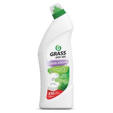 Средство для уборки сантехники и туалета дезинфицирующее 1,5 л GRASS DOS-GEL СИЛА ХЛОРА,